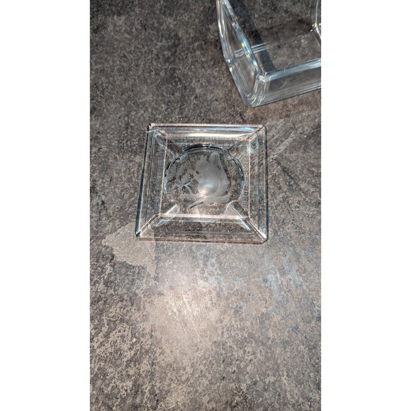 Val St Lambert Signed Cut Crystal Squirrel Accessory Giftware Trinket Box & Lid - Picture 2 of 8